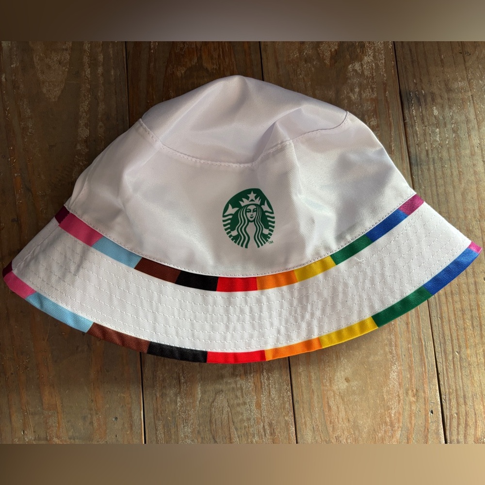 Unisex New Starbucks & Sounders White Hat with Colorful Trim